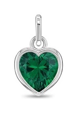 stunning sterling silver heart love May birthstone baby charm